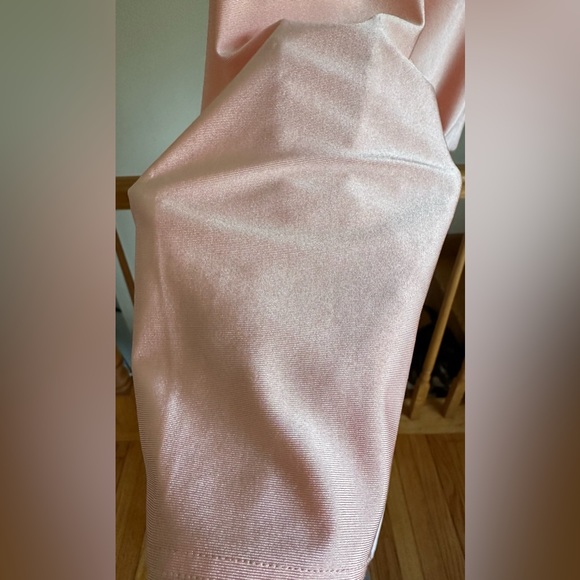 Clothes Mentor No Tag Peach Satin Sheer Wrap Look NWT. Sz XL Pleated In Front. - Picture 6 of 14